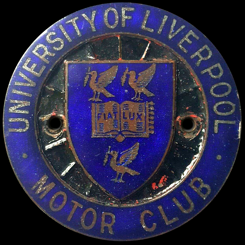 University of Liverpool Motor Club car badge